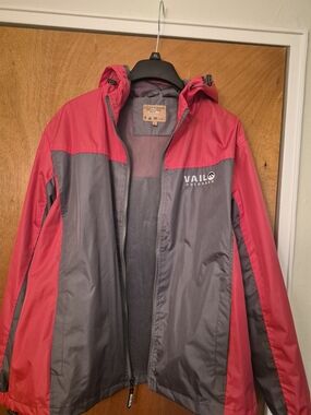 Women's Red & Gray Waterproof Jacket